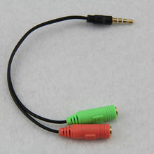 Cabo estéreo de 3.5mm macho para 2 fêmea, fone de ouvido, microfone, cabos de áudio para alto-falante, smartphone, 100 peças 2024 - compre barato