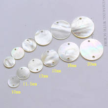 5pcs Natural Freshwater Shell Double Hole Round Cards Pendant Connector Jewelry Making Handmade DIY Necklace Earring Accessories 2024 - buy cheap