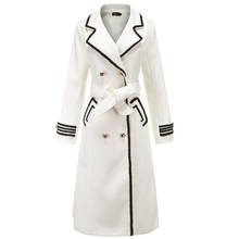Винтажное Женское зимнее двубортное длинное шерстяное пальто, женское облегающее пальто с прострочкой 2024 - купить недорого