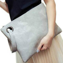 Fashion Solid Handbag Women's Clutch Bag Leather Women Envelope Bag Zipper Evening Bag Female Clutches Handbag Torebki Damskie 2024 - buy cheap