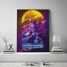 Canvas Pictures Home Decoration Paintings Kamado Tanjiro Retrowave Poster HD Prints Wall Art Modular Living Room Frame 2024 - buy cheap