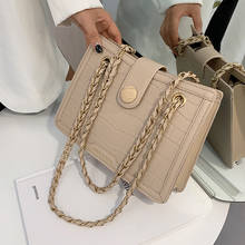 Крокодиловая квадратная сумка-тоут 2020 модная Новая высококачественная женская дизайнерская сумка из искусственной кожи сумка-мессенджер через плечо с цепочкой 2024 - купить недорого