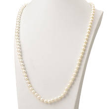 Оптовая продажа, 8 мм, белое длинное жемчужное колье, ожерелье для женщин, созданное для свадебных подарков, имитация жемчуга, ожерелье, 36 дюймов, H857 2024 - купить недорого