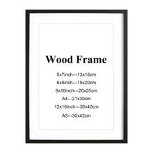 Marco de fotos de madera colorida de estilo nórdico, marco de madera natural sólido, Simple, accesorios de montaje en pared incluidos para Decoración 2024 - compra barato