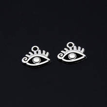 50pcs  Silver Color Beautiful Eyes Charms Eyelash Eye Pendant Jewelry Making DIY Handmade Craft Findings Accessories A3383 2024 - buy cheap