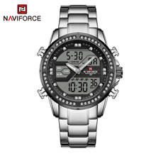 NAVIFORCE Men Watch 3ATM Business Chronograph Mens Watches Top Brand Stainless Steel Waterproof Quartz Relogio Masculino Silver 2024 - buy cheap
