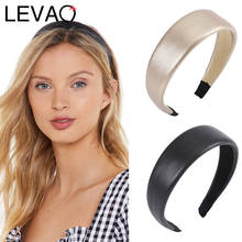 LEVAO Handwor-diademas de cuero sintético para mujer, turbante con bisel, bohemio, accesorios para el cabello para niña, diadema para el cabello 2024 - compra barato