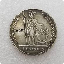 1814 Швейцария 4pranken копия монеты памятные монеты-Реплика монет медаль коллекционные монеты 2024 - купить недорого