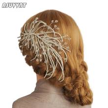 Fashion Bridal Wedding Party Rhinestone Headdress Accessories Tiara Headband Frontlet Bridesmaid Hair Jewelry For Women 2024 - buy cheap