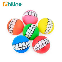 Funny Pets Dog Puppy Cat Ball Teeth Toy PVC Chew Sound Dogs Play Fetching Squeak Toys Pet Supplies 2024 - buy cheap