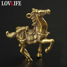 Pure Brass Horse Musca Keychain Feng Shui Pendants Jewelry Vintage Copper Animals Car Key Chains Hanging Decorations Ornaments 2024 - buy cheap