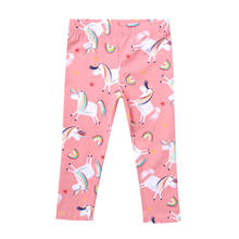 Baby Girl Leggings Cotton Kids Pants Stretchy Rainbow Cartoon Horse Print Casual Skinny Leggings Pants Girls Trousers Sportswear 2024 - buy cheap