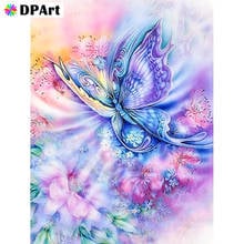 Pintura diamante completa quadrada/broca redonda roxa flor borboleta 5d daipor kit de ponto de cruz mosaico strass y186 2024 - compre barato