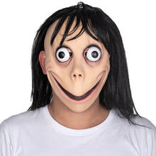 Momo máscara de terror para o dia das bruxas, cosplay de látex mau, acessório de roupa para fantasias 2024 - compre barato