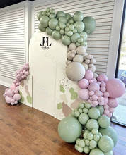 95pcs Baby Shower Retro Olive Green Garland Arch Macarons purple gray Latex Air Balloons Pack for Birthday Party Supplie 2024 - buy cheap