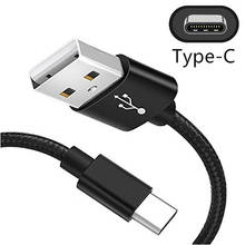 Кабель USB Type C 2 м для Samsung M62, S21, S9, S8 Plus, кабели usb 3,0 для быстрой зарядки, шнур передачи данных типа C, зарядное устройство для Realme 6i, 6, 7 Pro 2024 - купить недорого