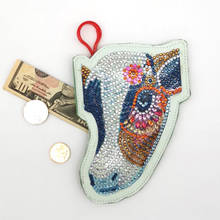 5D DIY Animal Cow Special Shaped Diamond Painting Wallet Bag Coin Purse Keychain Women Bag Pendants Cross Stitch Embroidery Gift 2024 - buy cheap