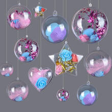 20PCS Clear Plastic Christmas Balls Hanging Xmas Tree Decoration Ornaments Baubles Candy Gift Box Party Supplies 2024 - buy cheap