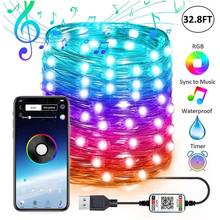 2/5/10/15/20 Meters LED Light String Christmas Tree Decoration  Lights Bluetooth USB RGB App Remote Control Lamp String 2024 - buy cheap