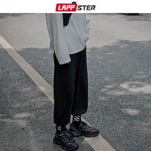 LAPPSTER Men Harajuku Harem Pants 2022 Autumn Streetwear Cotton Sweatpants Man Grey Vintage Joggers Pants Casual Korean Clothing 2024 - buy cheap