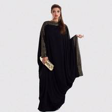 Рамадан ИД абайя Дубай Турция длинное платье мусульманская одежда платья модное мусульманское женское платье длинное женское платье F2844 2024 - купить недорого