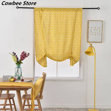Extra Thick Roman Curtains Short Style Window Treatment Blackout Curtains For Kitchen Tie Up Drape Living Room Decor Curtains 2024 - buy cheap