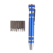 8 in 1 Aluminum Pen Style Screw Driver Set Kit Multi-Tool Portable Precision Mobile phone Repair Tool Kit Screwdriver Set Bits 2024 - buy cheap
