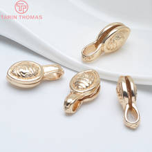 6PCS 12.8x26.8MM 24K Champagne Gold Color Plated Brass Necklace Connector Clasps High Quality Diy Jewelry Accessories 2024 - buy cheap