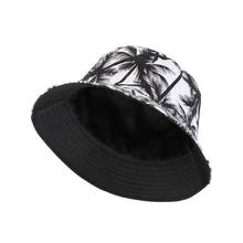 Gorros de Pescador Reversible con estampado de árbol de coco para hombre y mujer, sombrero de Pescador Reversible, color blanco y negro, a la moda, Unisex 2024 - compra barato