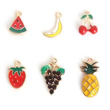 2020 Drop Oil Enamel Alloy Cute Mix Fruit Shaps Charm Pendant For DIY Earring Bracelet Necklace Jewelry Findings Craft Making 2024 - buy cheap