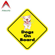 Aliauto Warning Car Sticker Dogs on Board  Decal Accessories PVC for Honda Volkswagen Renault Toyota Opel Seat Audi VW,13cm*13cm 2024 - купить недорого