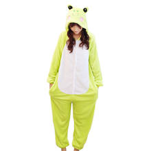 Adults Pajamas Women Men Flannel Sleepwear Kigurumi Frog Cartoon Animal Pajama Sets Pijamas Hooded Pyjamas Sleepwear 2024 - buy cheap