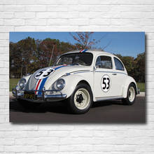 Pintura moderna besouro herbie tuning corrida carro arte da parede posters quadros para casa decoração do quarto 2024 - compre barato