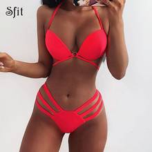 Sexy Swimsuit Push Up Micro Bikinis Set 2021 Bandage Swimming Bathing Suit Beachwear Summer Brazilian Bikini Swimwear 2024 - buy cheap