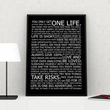 Inspirational Quote Poster Black and White Canvas Decorative Painting Modern Home Interior Wall Hanging Art Painting(No Frame) 2024 - buy cheap