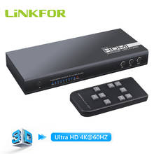 LiNKFOR HDMI 2,0 аудио экстрактор 4X1 HDMI сплиттер переключатель 4K HDMI адаптер 4K @ 60 Гц Ultra HD оптический TOSLINK SPDIF 3,5 мм аудио 2024 - купить недорого