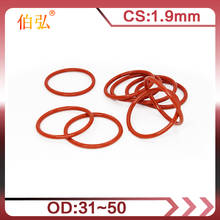 5PCS/lot Red Silicon O-Ring Silicone/VMQ 1.9mm Thickness OD31/32/33/34/35/36/38/40/42/45/46/50mm Rubber O Ring Seal Gasket 2024 - buy cheap