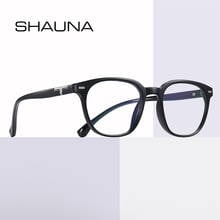 SHAUNA Retro Rivets Square Men Optical Glasses Frame Anti Blue Light Eyewear Women Blue Stripe Glasses Frame Computer Goggles 2024 - buy cheap