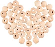 pandahall 100pcs 16mm Natural Round Wooden Beads for Jewelry Making DIY Necklace Bracelet Accessory Wood Beads Garland Handmade 2024 - buy cheap
