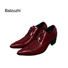 Batzuzhi больших размеров US6-US12 мужские туфли для деловых встреч, вечерние туфли-лодочки, острый носок, кожа, свадебные, деловые туфли для свиданий, для кожаные мужские туфли; Модные 2024 - купить недорого