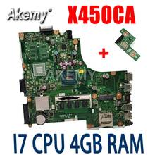 AKemy X450CA motherboard With I7 CPU 4GB memory mainboard REV 2.0 For ASUS X450CA X450CC A450C X450C laptop motherboard Tested 2024 - buy cheap