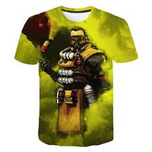 Camiseta apical hero 3d de jogo clássico, camiseta feminina e masculina, camiseta legal de meninos e meninas, roupas de desenhos animados harajuku apex legends 2024 - compre barato