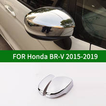 Para honda BR-V 2015-2019 espelho retrovisor do carro capa guarnição, brv chrome prata side turn signal espelho cobre 2016 2017 2018 2024 - compre barato