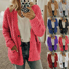 Women Winter Plus Size Faux Fur Coat Bomber Jacket Trench Wool Teddy Coat Pink Overcoat Long Sleeve Vintage Outwear 2024 - buy cheap