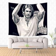 Multifunctional Polyester Sofa Blanket Beach Towel Chris Hemsworth Wall Hanging Tapestry Bed Cover Yoga Mat Home Decor 2024 - buy cheap