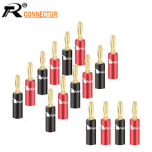 Conector de clavija tipo Banana para altavoz, Conector de plástico de 4mm, HIFI, Audio, color rojo y negro, 100 unidades 2024 - compra barato