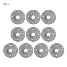 10 pces dn15 1/2in 4-holes flange piso base flange liga de alumínio prateleira rosqueada fixação base encaixes de tubulação flange tubos de escape 2024 - compre barato