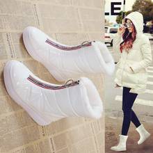 Winter The New Fashion Snow Boots Mid-Calf Round Toe Low (1cm-3cm) Flat With Solid Plush Zipper Thick Bottom Non-Slip Keep Warm 2024 - buy cheap