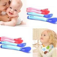 1pc Silicone Baby Spoon Fork Safety Feeding Tableware Environmentally friendly Infant Baby Feeding Accessories Utensils 2024 - buy cheap