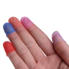 Dedal de silicona Protector de dedos, herramienta de costura, colores aleatorios 2024 - compra barato